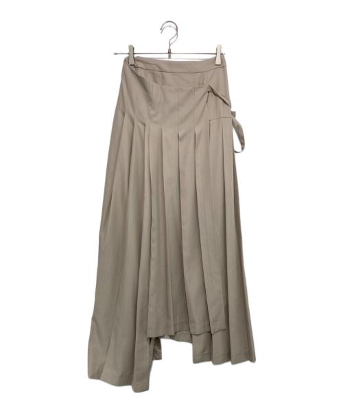 et.UNiVER（エトユニベール）et.UNIVER (エトユニベール) 989 Pleats skirt sheer jk set up ベージュ サイズ:L 未使用品の古着・服飾アイテム