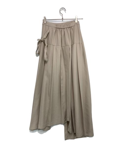 et.UNiVER（エトユニベール）et.UNIVER (エトユニベール) 989 Pleats skirt sheer jk set up ベージュ サイズ:L 未使用品の古着・服飾アイテム