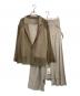 et.UNIVER（エトユニベール）の古着「989 Pleats skirt sheer jk set up」｜ベージュ