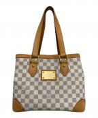 LOUIS VUITTONルイ ヴィトン）の古着「ダミエ・アズール ハムステッドPM」｜アイボリー×ブラウン