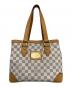 LOUIS VUITTON（ルイ ヴィトン）の古着「ダミエ・アズール ハムステッドPM」｜アイボリー×ブラウン