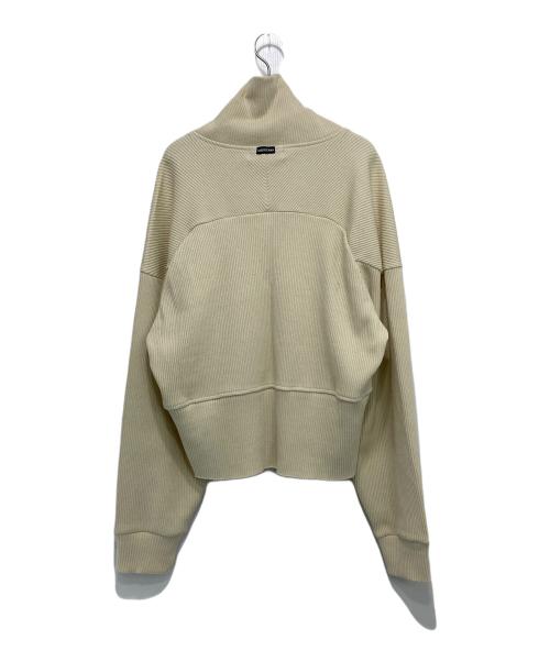 Americana（アメリカーナ）Americana (アメリカーナ) ジップアップ ハイネックニット ベージュ サイズ:表記なしの古着・服飾アイテム