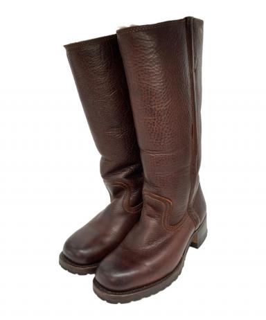 FRYE レザーブーツ ブラウン レディース 6M（約23.0cm） 中古・古着通販】FRYE (フライ) 裏ボア ロングレザーブーツ ブラウン
