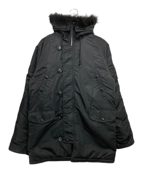ALPHA（アルファ）ALPHA (アルファ) N-3B フライトジャケット ブラック サイズ:Lの古着・服飾アイテム