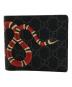 GUCCI（グッチ）の古着「GGスプリーム スネーク 2つ折り財布」｜ブラック