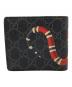 GUCCI (グッチ) GGスプリーム スネーク 2つ折り財布 ブラック：14000円