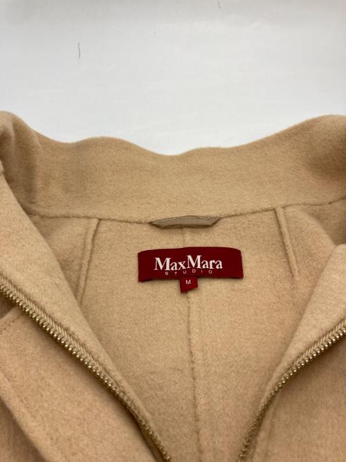 Max Mara Studio（マックスマーラ ストゥディオ）Max Mara Studio (マックスマーラ ストゥディオ) カシミヤウール スタンドカラー ドルマンスリーブコート ベージュ サイズ:Mの古着・服飾アイテム