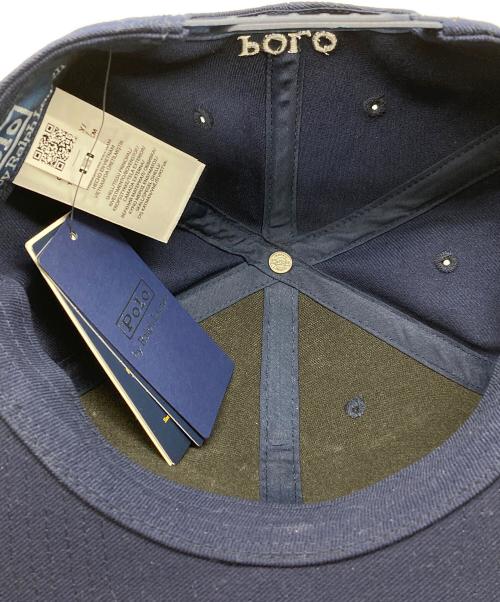 POLO RALPH LAUREN（ポロ・ラルフローレン）POLO RALPH LAUREN (ポロ・ラルフローレン) Pロゴベースボールキャップ ブルー 未使用品の古着・服飾アイテム