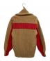 sacai (サカイ) ウールハイネック ジップニット ブラウン×レッド サイズ:１：11000円