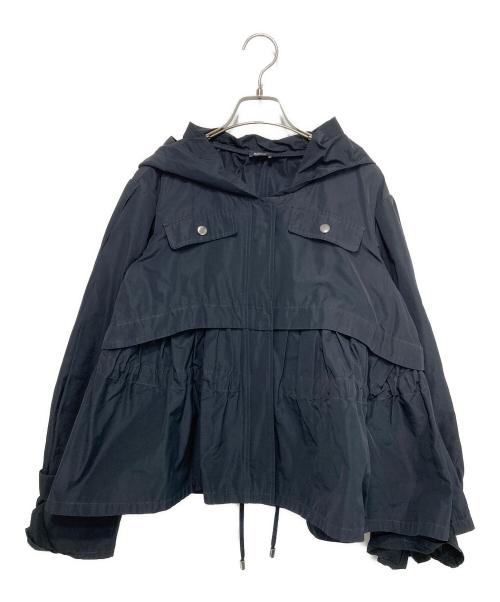 JIL SANDER NAVY（ジルサンダー ネイビー）JIL SANDER NAVY (ジルサンダー ネイビー) フーデッドジャケット ブラック サイズ:34の古着・服飾アイテム