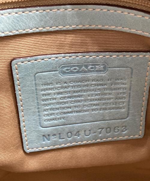 COACH（コーチ）COACH (コーチ) ワンショルダーシグネチャーバッグ ベージュ×グリーンの古着・服飾アイテム