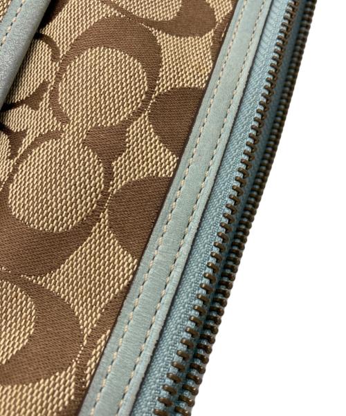 COACH（コーチ）COACH (コーチ) ワンショルダーシグネチャーバッグ ベージュ×グリーンの古着・服飾アイテム