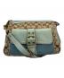 COACH (コーチ) ワンショルダーシグネチャーバッグ ベージュ×グリーン：13000円