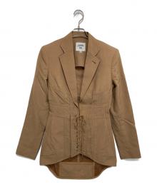 Jean Paul Gaultier FEMME（ジャンポールゴルチエ フェム）の古着「コルセットテーラードジャケット」｜ベージュ