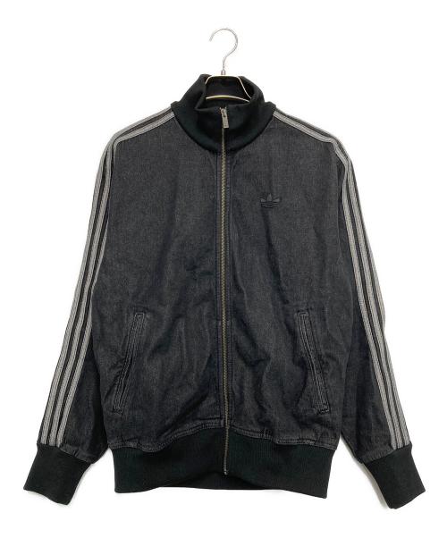 adidas（アディダス）adidas (アディダス) アディカラー デニム ファイヤーバード トラックトップ ブラック サイズ:J/Mの古着・服飾アイテム
