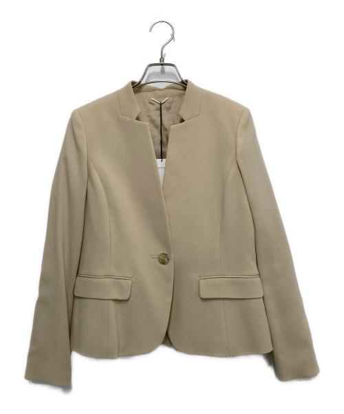 ANAYI（アナイ）ANAYI (アナイ) ノーカラージャケット ベージュ サイズ:38 未使用品の古着・服飾アイテム