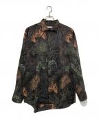ETROエトロ）の古着「総柄シャツ」｜ブラック×ブラウン×グリーン