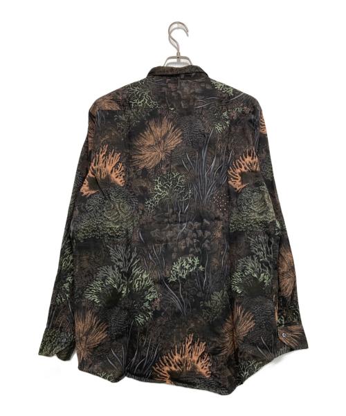ETRO（エトロ）ETRO (エトロ) 総柄シャツ ブラック×ブラウン×グリーン サイズ:XLの古着・服飾アイテム