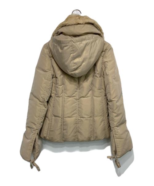 MAX&Co.（マックスアンドコー）MAX&Co. (マックスアンドコー) ファーフーデッド中綿ジャケット ベージュ サイズ:J 38の古着・服飾アイテム