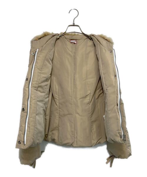 MAX&Co.（マックスアンドコー）MAX&Co. (マックスアンドコー) ファーフーデッド中綿ジャケット ベージュ サイズ:J 38の古着・服飾アイテム
