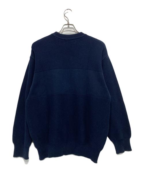 Burberry's（バーバリーズ）Burberry's (バーバリーズ) 90ｓ ホースロゴ刺繍コットンクルーネックニット ネイビー サイズ:記載なしの古着・服飾アイテム