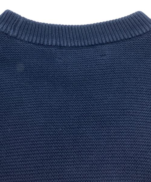 Burberry's（バーバリーズ）Burberry's (バーバリーズ) 90ｓ ホースロゴ刺繍コットンクルーネックニット ネイビー サイズ:記載なしの古着・服飾アイテム