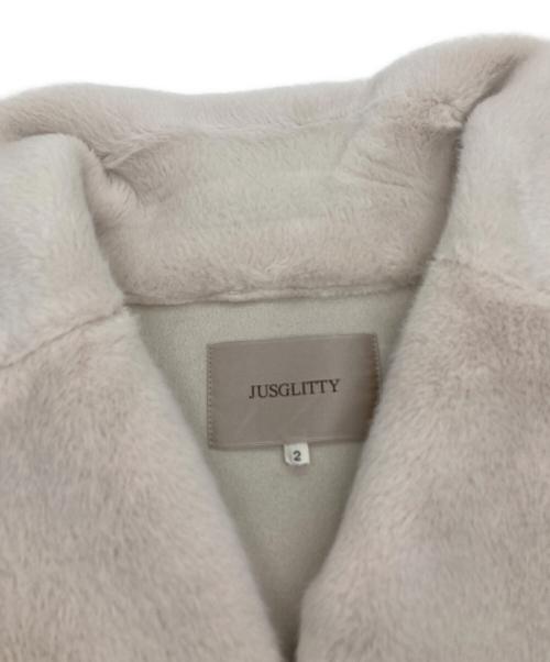 JUSGLITTY（ジャスグリッティー）JUSGLITTY (ジャスグリッティー) フェイクムートンライダース ホワイト サイズ:2の古着・服飾アイテム