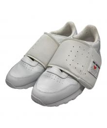 REEBOK×Hed Mayner（リーボック×ヘド メイナー）の古着「ベルテッドホワイトレザースニーカー」｜ホワイト