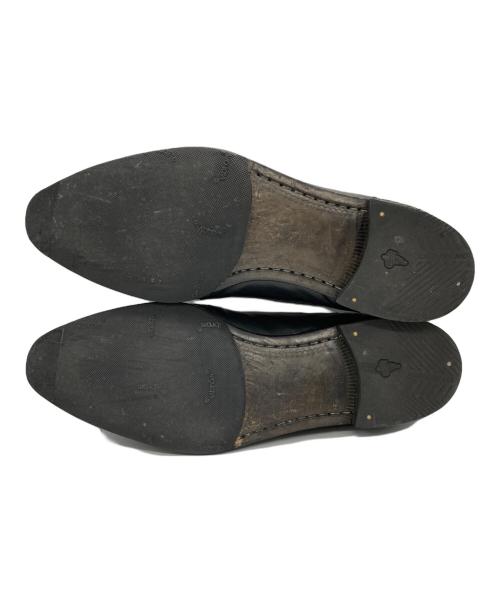 GIANNI VERSACE（ジャンニ・ヴェルサーチ）GIANNI VERSACE (ジャンニ・ヴェルサーチ) 編み込みレザーローファー ブラック サイズ:SIZE 40 1/2の古着・服飾アイテム