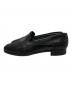 GIANNI VERSACE (ジャンニ・ヴェルサーチ) 編み込みレザーローファー ブラック サイズ:SIZE 40 1/2：10000円