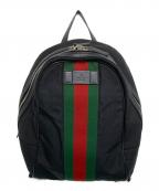 GUCCIグッチ）の古着「シェリーライン キャンバス バックパック」｜ブラック