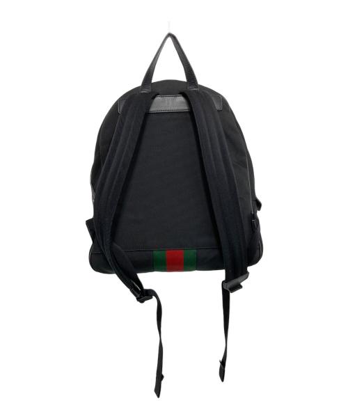 GUCCI（グッチ）GUCCI (グッチ) シェリーライン キャンバス バックパック ブラックの古着・服飾アイテム