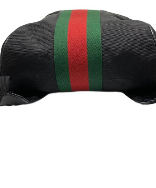 GUCCI（グッチ）GUCCI (グッチ) シェリーライン キャンバス バックパック ブラックの古着・服飾アイテム