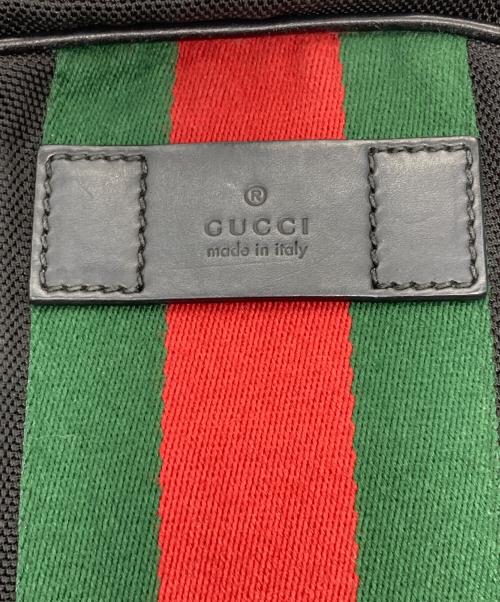 GUCCI（グッチ）GUCCI (グッチ) シェリーライン キャンバス バックパック ブラックの古着・服飾アイテム