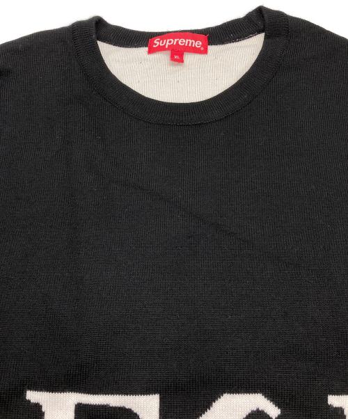 SUPREME（シュプリーム）Supreme (シュプリーム) Fuck Sweater ブラック×ホワイト サイズ:XLの古着・服飾アイテム