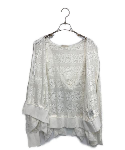 Candy Stripper（キャンディーストリッパー）Candy Stripper (キャンディーストリッパー) LACE RIBBON フーディー ホワイト サイズ:Ｆの古着・服飾アイテム