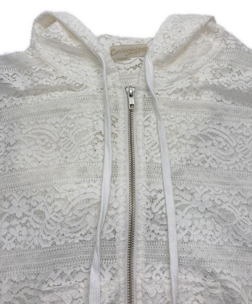 Candy Stripper（キャンディーストリッパー）Candy Stripper (キャンディーストリッパー) LACE RIBBON フーディー ホワイト サイズ:Ｆの古着・服飾アイテム
