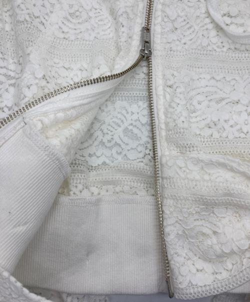 Candy Stripper（キャンディーストリッパー）Candy Stripper (キャンディーストリッパー) LACE RIBBON フーディー ホワイト サイズ:Ｆの古着・服飾アイテム
