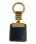 LOEWE (ロエベ) アナグラム スクエア レザーキーリング ネイビー×オレンジ：10000円