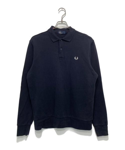 FRED PERRY（フレッドペリー）FRED PERRY (フレッドペリー) スウェットポロシャツ ネイビー サイズ:Mの古着・服飾アイテム