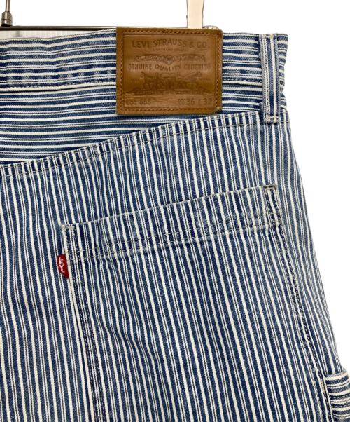LEVI'S PReMIUM（リーバイス プレミアム）LEVI'S PReMIUM (リーバイス プレミアム) 555 リラックスストレート ジーンズ ユーティリティ パンツ ホワイト×インディゴ サイズ:W36の古着・服飾アイテム