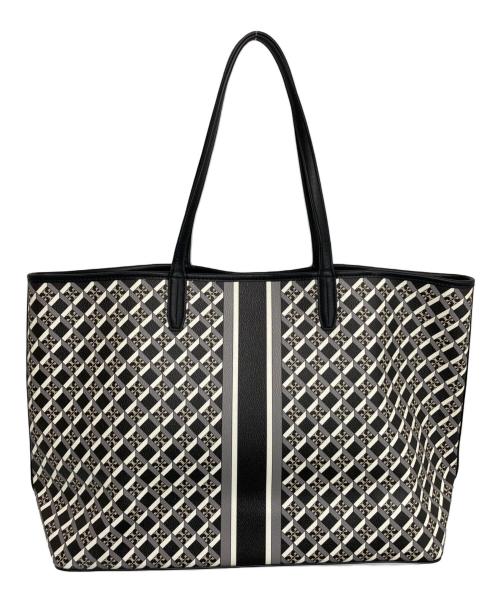 TORY BURCH（トリーバーチ）TORY BURCH (トリーバーチ) ジオロゴトートバッグ ブラックの古着・服飾アイテム