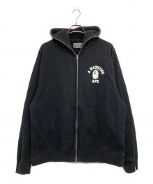 A BATHING APE（アベイシングエイプ）の古着「College Relaxed Fit Full Zip」｜ブラック