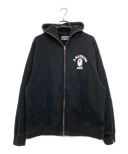 A BATHING APE（アベイシングエイプ）A BATHING APE (アベイシングエイプ) College Relaxed Fit Full Zip ブラック サイズ:2XLの古着・服飾アイテム