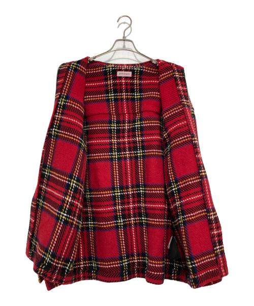 Palm Angels（パーム エンジェルス）Palm Angels (パーム エンジェルス) CHECK ZIPPED OVERSHIRT レッド サイズ:46の古着・服飾アイテム