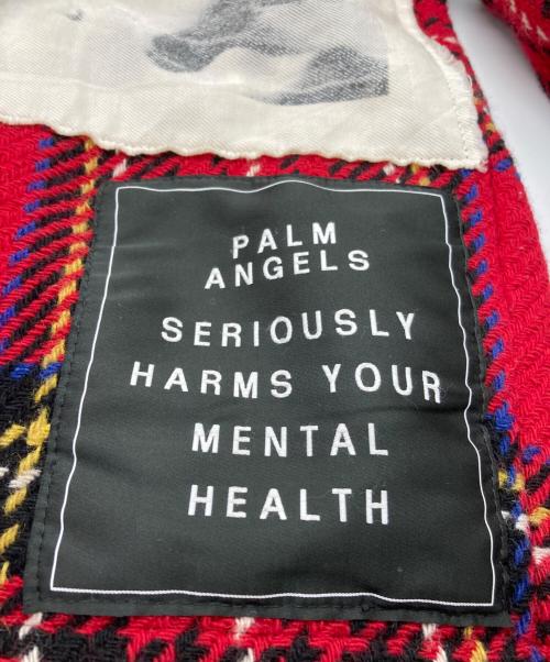 Palm Angels（パーム エンジェルス）Palm Angels (パーム エンジェルス) CHECK ZIPPED OVERSHIRT レッド サイズ:46の古着・服飾アイテム