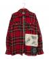 Palm Angels（パーム エンジェルス）の古着「CHECK ZIPPED OVERSHIRT」｜レッド