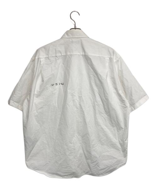 BALENCIAGA（バレンシアガ）BALENCIAGA (バレンシアガ) ロゴプリント半袖BDシャツ ホワイト サイズ:38の古着・服飾アイテム
