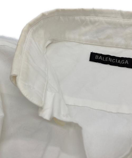 BALENCIAGA（バレンシアガ）BALENCIAGA (バレンシアガ) ロゴプリント半袖BDシャツ ホワイト サイズ:38の古着・服飾アイテム