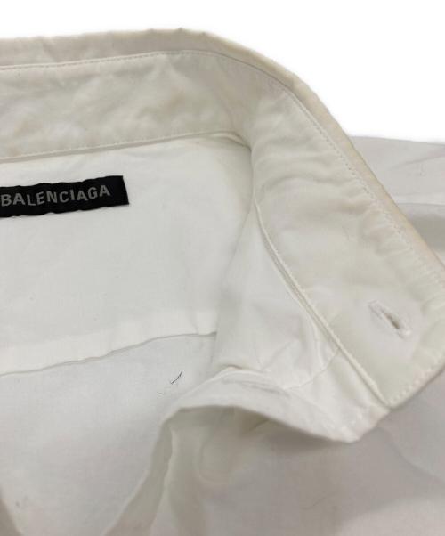 BALENCIAGA（バレンシアガ）BALENCIAGA (バレンシアガ) ロゴプリント半袖BDシャツ ホワイト サイズ:38の古着・服飾アイテム
